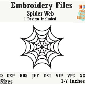 Spider Web Halloween Embroidery File,Halloween Design,Halloween Design,Insect Embroidery, web embroidery dst,exp,hus,jef,pes,vip,vp3,xxx