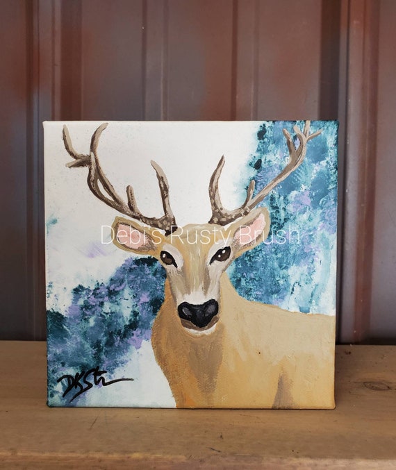 Wildlife Art, Original Art, 6x6 Canvas Art, Original Painting, Mini  Painting. 