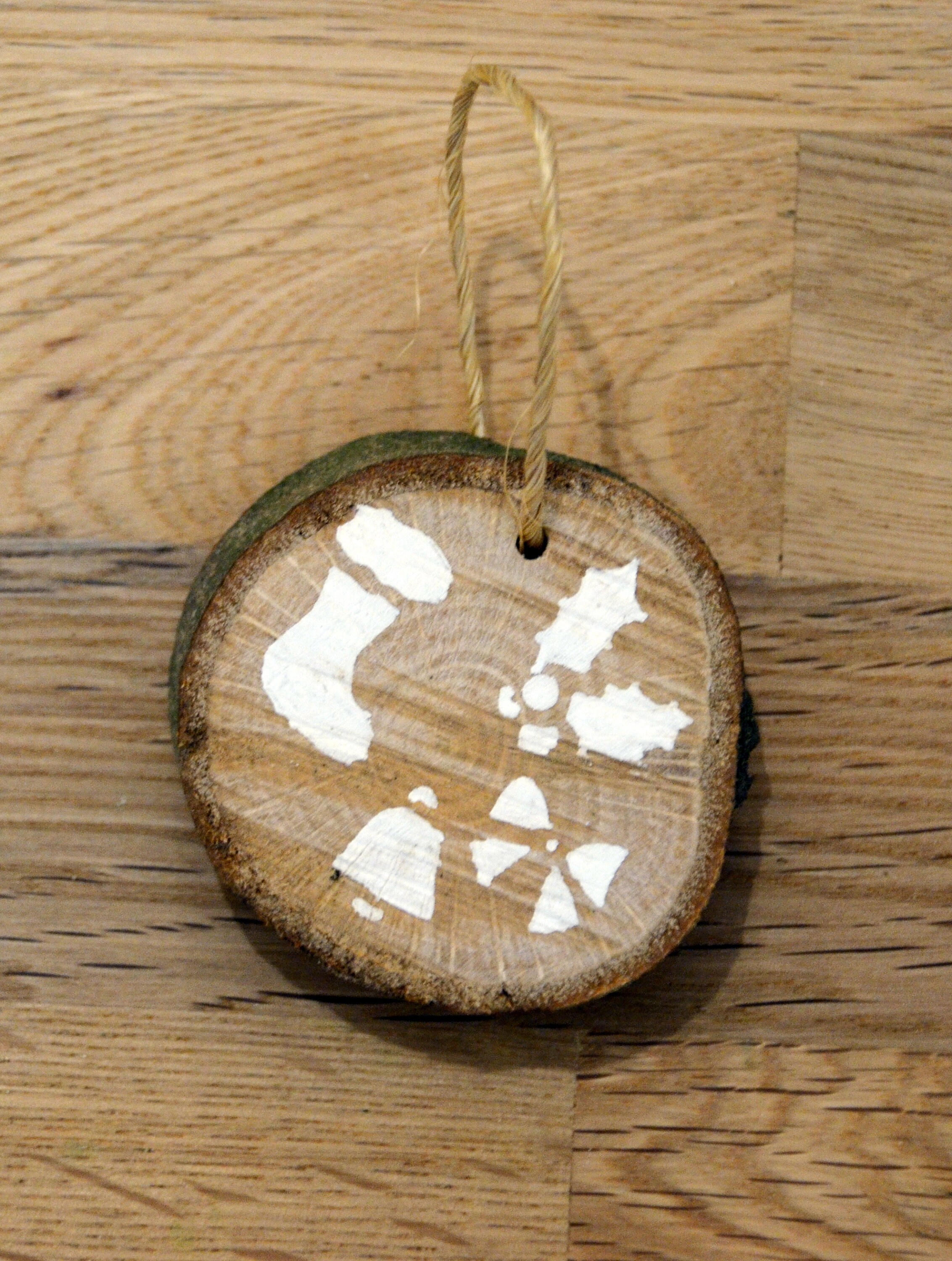 Natural Wood Log Christmas Ornament Etsy UK