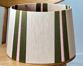 Pantalla de lámpara de campana de hilo tejido a mano: color y tamaño personalizados, ignífuga