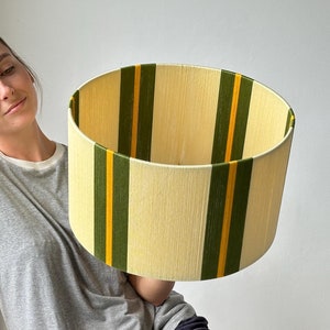 Handmade Drum Lampshade: Wrapped Yarn Technique, Multiple Colors