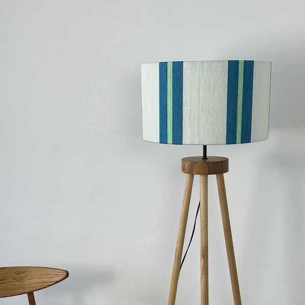 Handmade Tripod Floor lamp, Wooden Floor Lamp, Standing Light, different colors lampshades, interior, design, homedecor