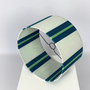 Pantalla de lámpara tejida a mano con bloques de color: moderna pantalla de hilo de algodón imagen 5