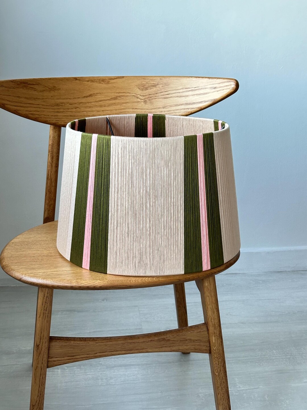Handwoven Yarn Bell Lampshade: Custom Color & Size, Fireproofed - Etsy