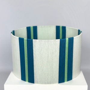 Pantalla de lámpara tejida a mano con bloques de color: moderna pantalla de hilo de algodón imagen 6