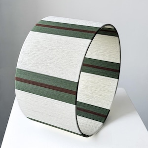 Handgefertigter Garngewickelter Trommel-Lampenschirm: Minimalistische Tisch-/Stehlampe-Beleuchtung