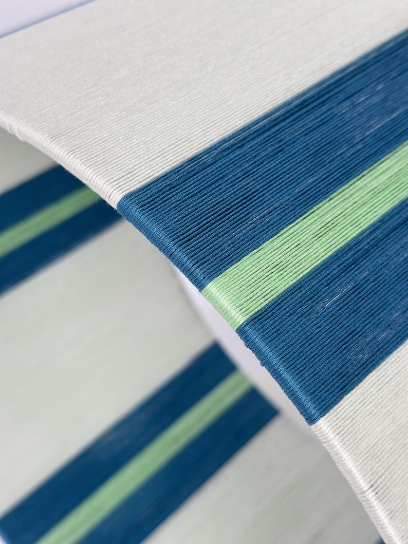 Pantalla de lámpara tejida a mano con bloques de color: moderna pantalla de hilo de algodón 7 [on photo]