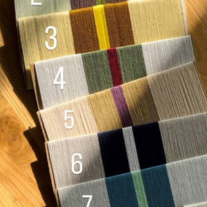 Pantalla de lámpara tejida a mano con bloques de color: moderna pantalla de hilo de algodón imagen 8