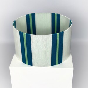 Pantalla de lámpara tejida a mano con bloques de color: moderna pantalla de hilo de algodón imagen 4