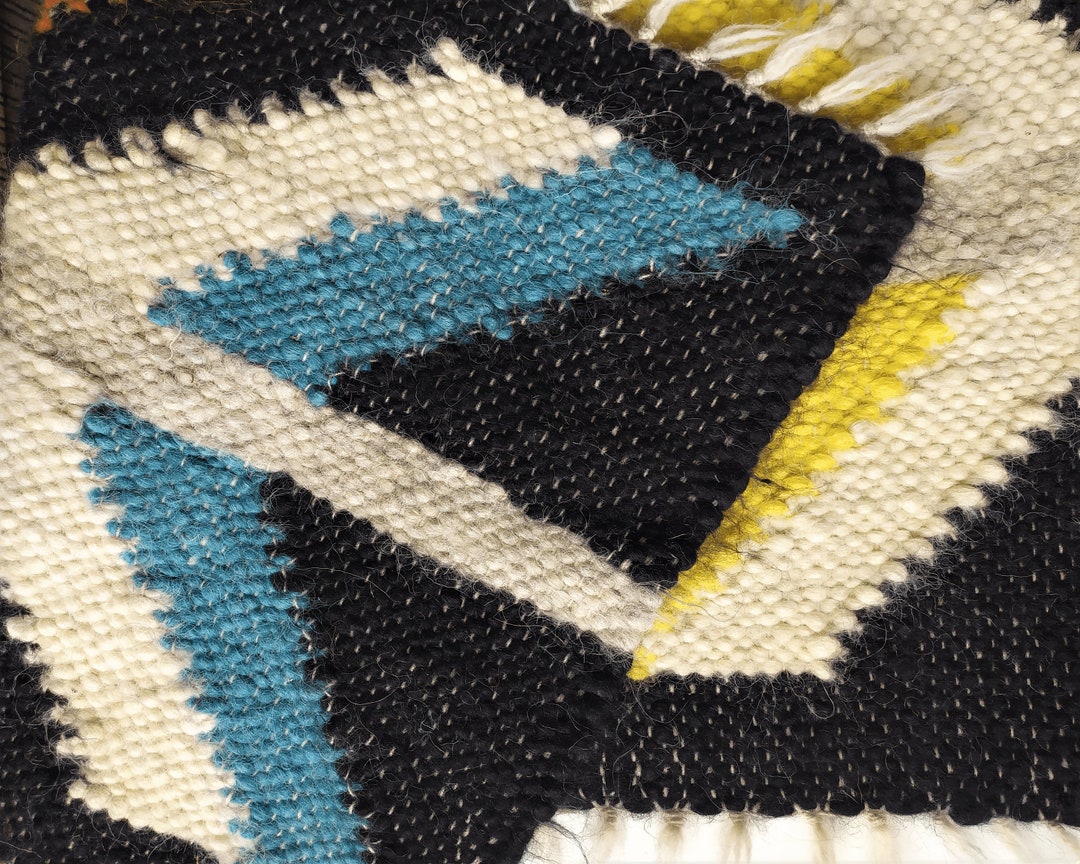 Small Black Wool Area Rug Living Room Runner Rug - Etsy