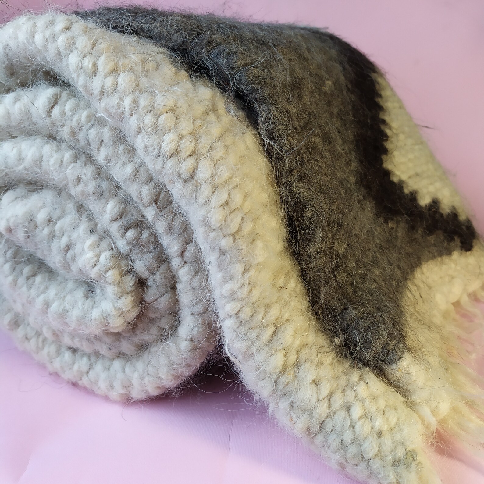 Dark Grey Wool Blanket Throw Queen Size Bedspread 'grey Etsy Australia