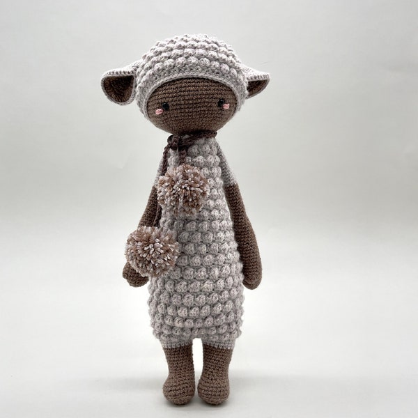 Lalylala, LUPO das Schaf, Amigurumi, handmade, handgefertigt, fertige Puppe, gehäkelt