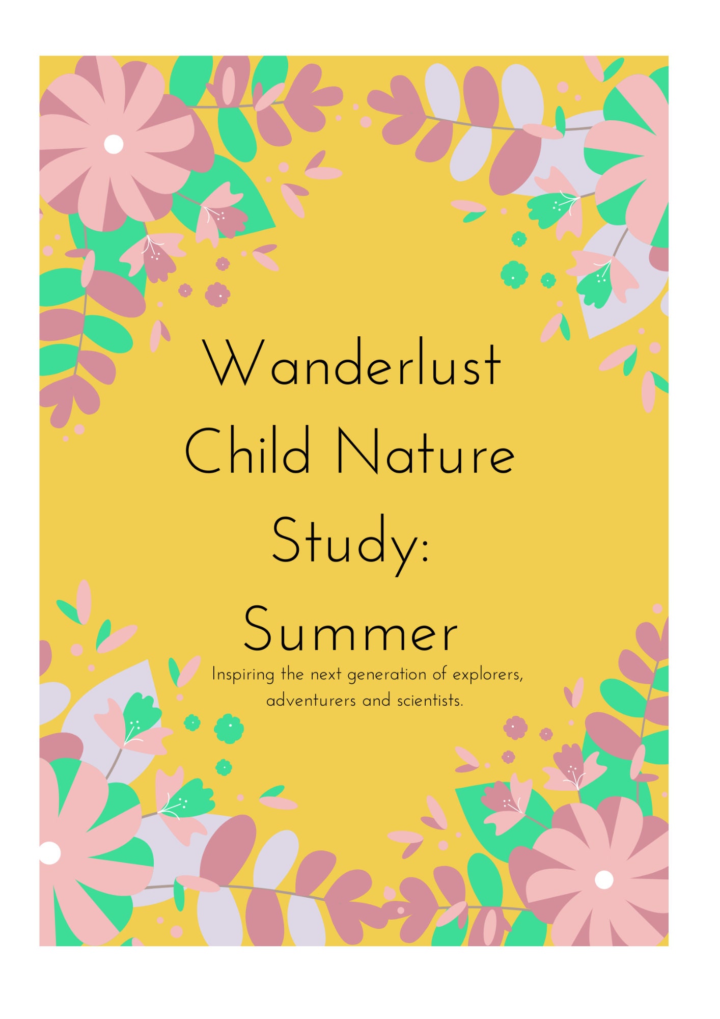 Summer Wanderlust Child Nature Study