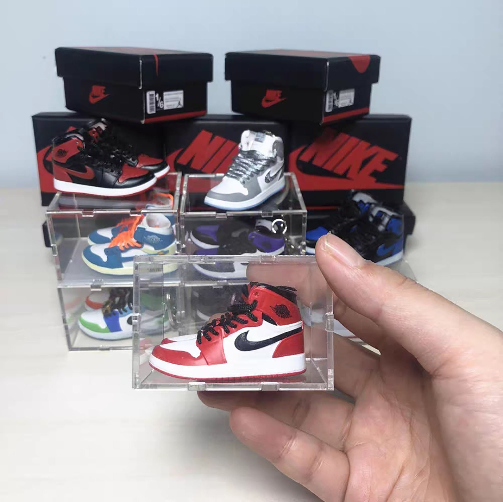 Air Jordan 3D Sneakers Mini zapatos figura Creative pareja Etsy