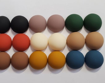 9 pairs of 14mm matte cabochons