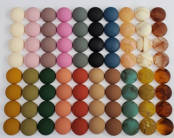40 pairs of 18mm Matte Cabochons