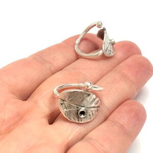 Silver Plated Brass Adjustable Ring Blank, Silver Ring Setting, Adjustable Ring Bezel