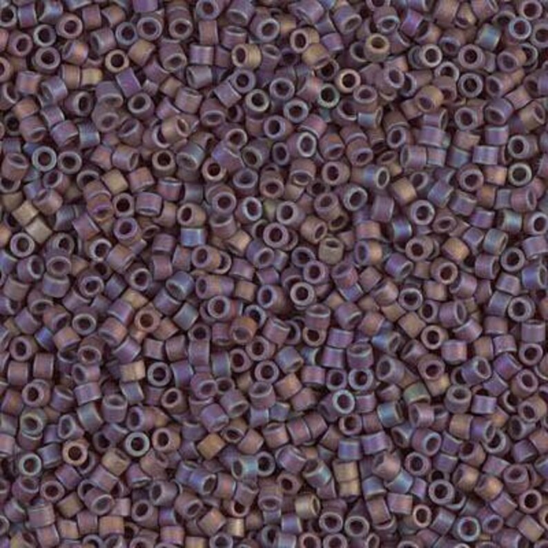 Miyuki Delica 110 DB0884 Matted Opaque Brown AB Miyuki Delica Beads