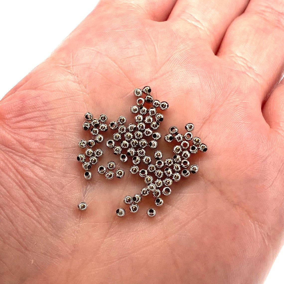 2mm Silver Plated Spacer Balls 2mm Silver Spacer Balls 250 Etsy Italia