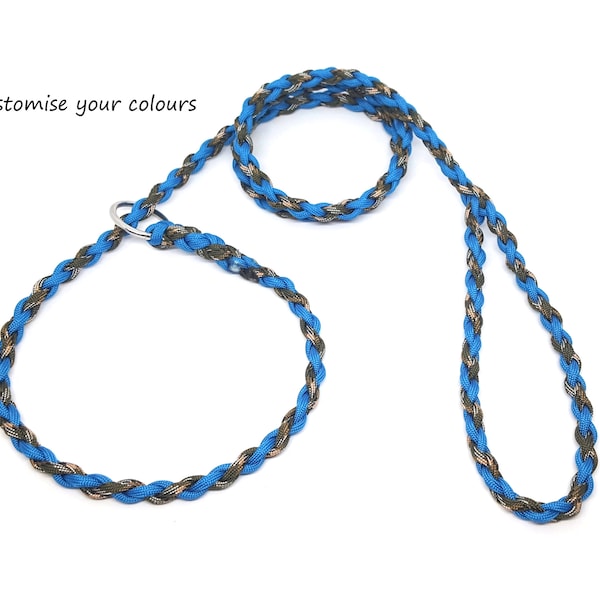 Customized Paracord Slip Leads, Dog Slip Leash, Slip Leads, Strong Slip Leash, Dog Training Leash