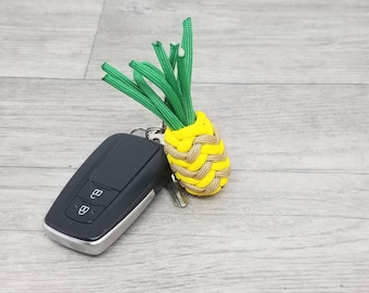 Pineapple Keychain, Pineapple Key Ring, Paracord Keychains, Stocking Stuffers, Teacher Gifts, Keychains, Pineapple Gift Ideas, Key Fob
