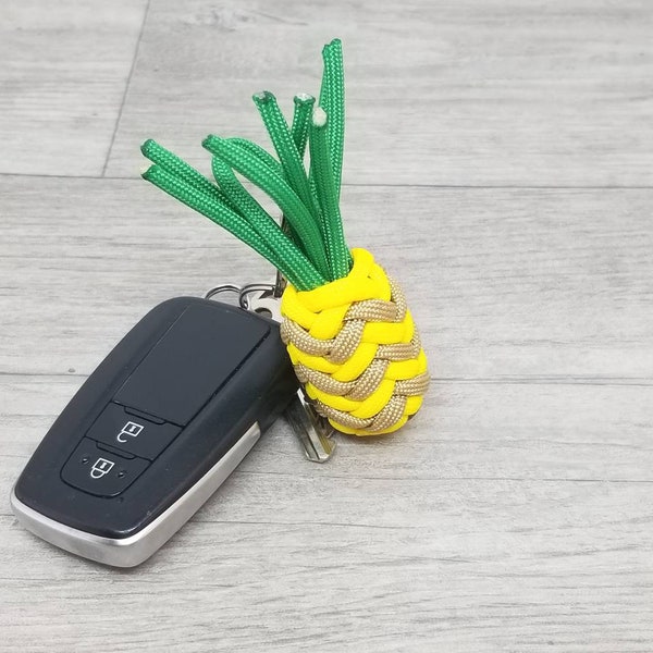 Pineapple Keychain, Pineapple Key Ring, Paracord Keychains, Stocking Stuffers, Teacher Gifts, Keychains, Pineapple Gift Ideas, Key Fob