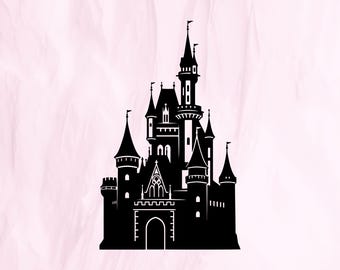 Castle Silhouette Cut File, Vector Clipart (svg, png, eps, dxf, pdf, jpg) (Digital Download)