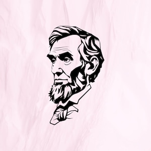 Abraham Lincoln SVG Silhouette Bundle - Vector Files for Cricut - Eps, Dxf, PNG, PDF - Instant Download