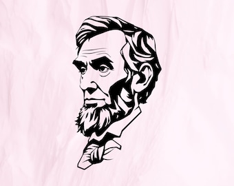 エイブラハム・リンカーン大統領の肖像 SVG: Cricut、Silhouette
