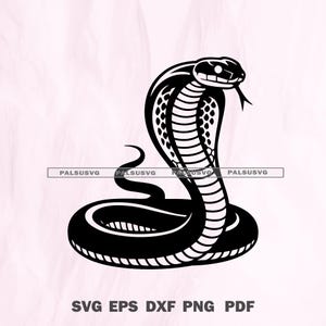Cobra SVG, Cobra Snake Vector, Serpent svg, Reptile Cut File for Cricut & Silhouette | SVG, EPS, Dxf, Png | Instant Download
