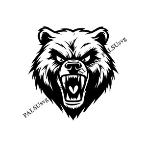 Bärenkopf svg, Bärenkopf png, Angry Bear svg, Clipart, dxf, eps - Bärendesign für Cricut & Silhouette