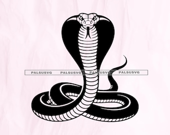 Cobra Snake SVG, file di taglio rettile (download digitale)