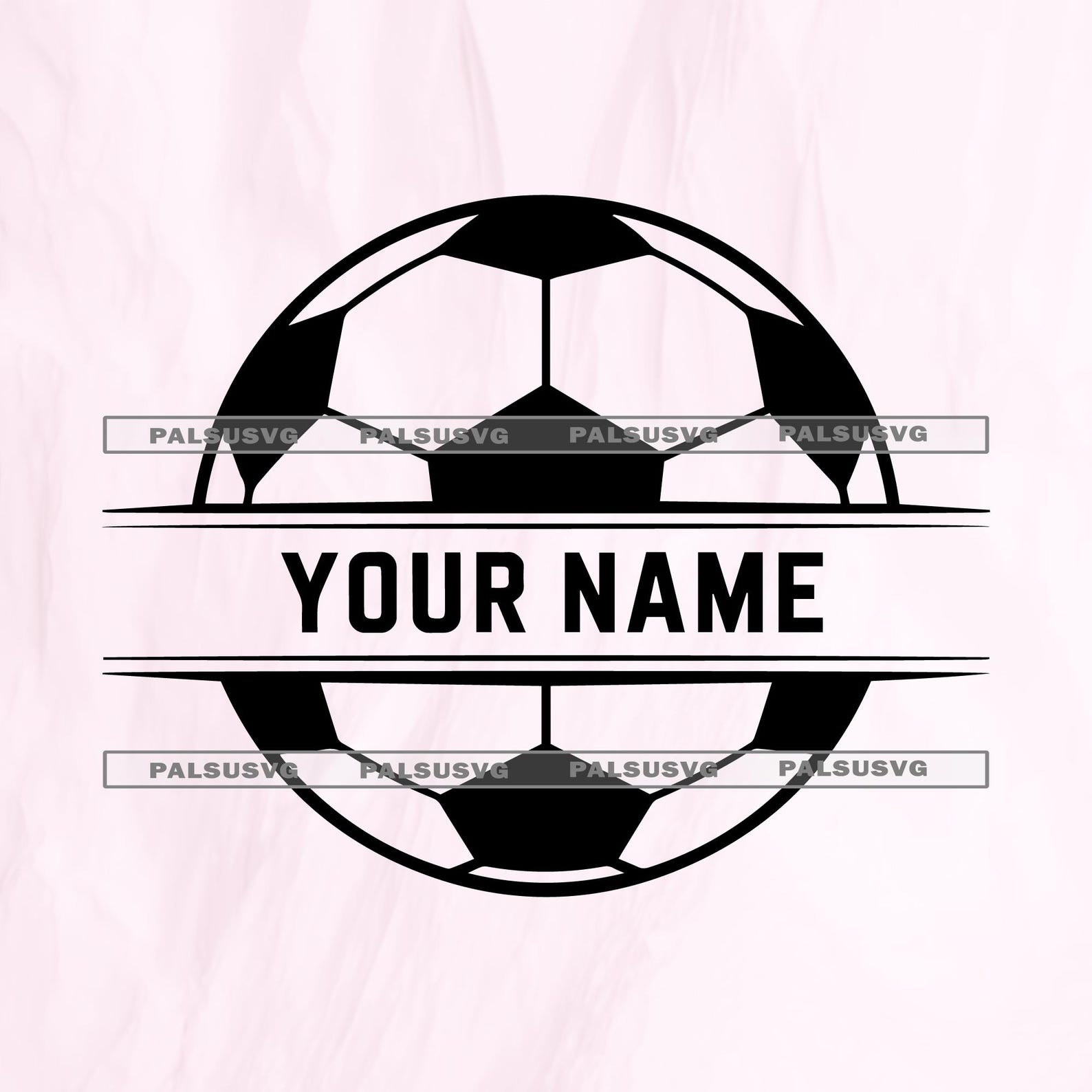 Soccer Ball Monogram SVG, Custom Player Name PNG, Team Clipart (digital ...