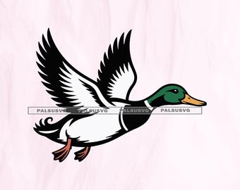 Vliegende eend SVG | Jachtontwerp gesneden bestand (digitale download)