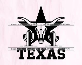 Texas Star SVG – Western Longhorn Cut File (Digital Download)