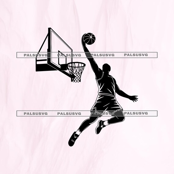 Buy Basketball SVG, Slam Dunk Silhouette, Basketball Player Art