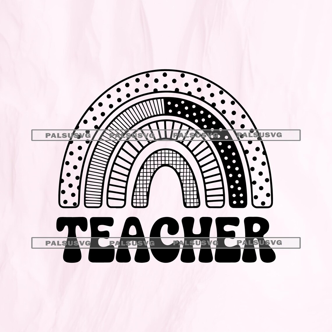 Teacher Boho Rainbow SVG – Retro Classroom Cut File (digital Download ...