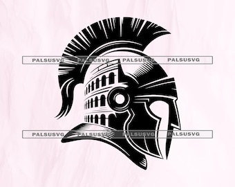 Gladiator Helmet SVG – Roman Colosseum Warrior Cut File (Digital Download)