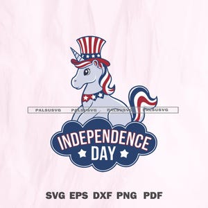 Patriotic Unicorn Svg, Red White Blue Unicorn Svg, Independence Day Svg, USA Unicorn svg, American Unicorn Design, instant download