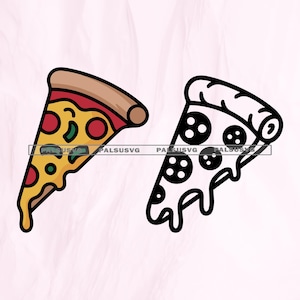 Pizza SVG, Pizza Slice Cut File for Cricut, Pizza Party PNG, Funny Food, Sublimation, Foodie Gift, Pepperoni, Clipart