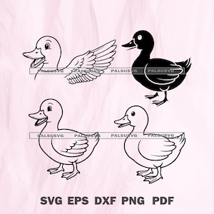 Duck Bundle Design Cut Files for Cricut & Silhouette | SVG, EPS, Dxf, PNG | Instant Download
