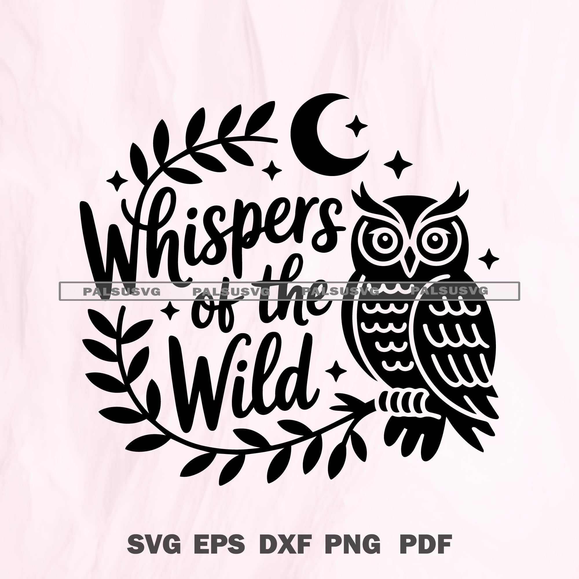 Celestial Owl SVG, Witchy Moon Design, Mystical Forest Animal PNG (Instant Download)