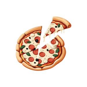 Pizza SVG, PNG, Vector, Clipart - Design for Cricut & Silhouette