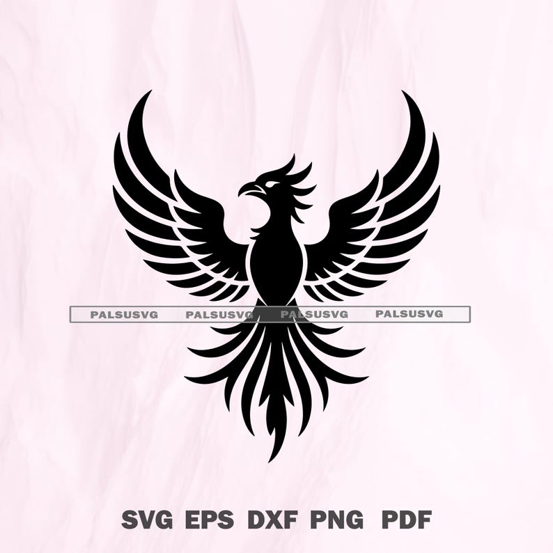Phoenix SVG, Rising Bird Cut File, Mythical Firebird Vector for Cricut ...