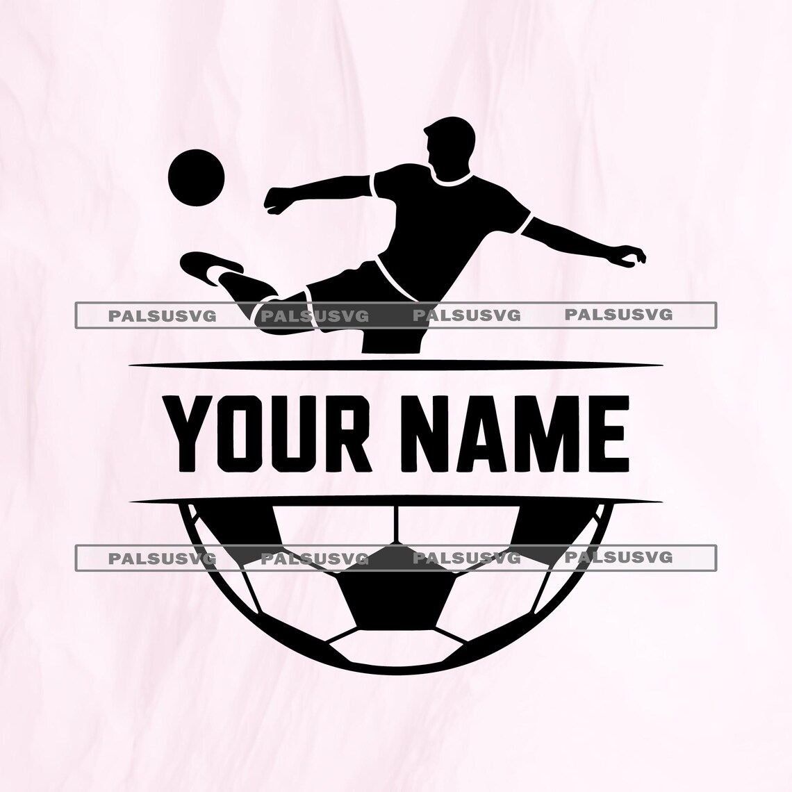 Soccer Player Monogram SVG, Custom Team Logo (digital File) - Etsy