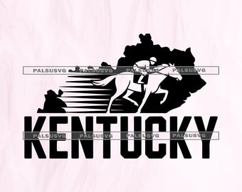 Kentucky Pferd SVG - Derby Racing State Schnittdatei (Digitaler Download)