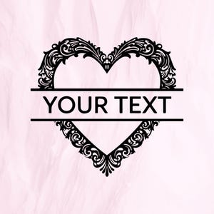 Custom Decorative Heart Frame svg, Heart Frame svg,  Heart Frame cricut, Heart Frame clipart, Heart Frame vector, instant download