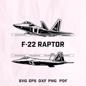F/A-22 ラプター軍用戦闘機 - パッチ ロゴ デカール エンブレム