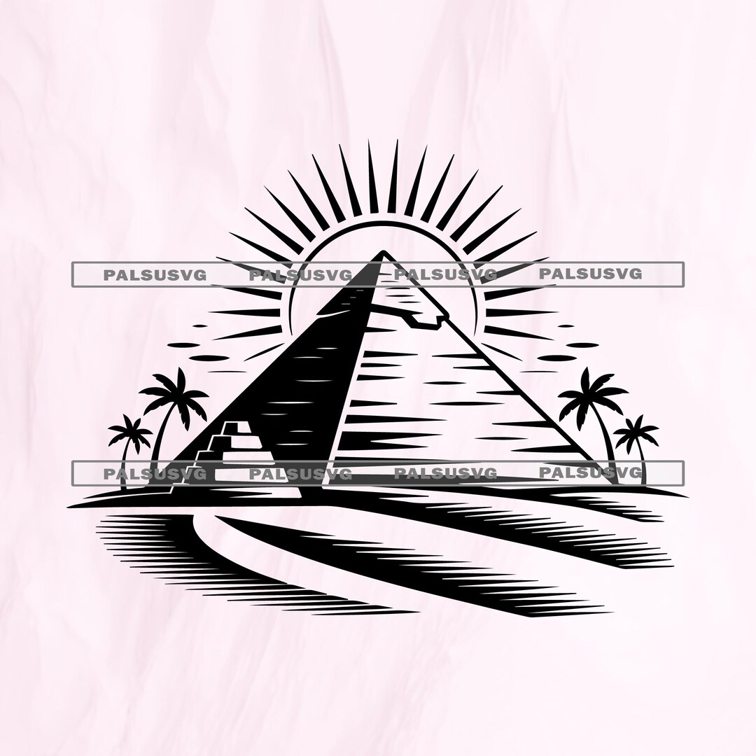 Egyptian Pyramid SVG, Giza Desert Scene (digital Download) - Etsy