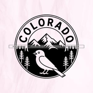 Colorado SVG, Rocky Mountains Hiking Cut File for Cricut, State Pride PNG, Denver, Outdoors, Adventure, Skiing Clipart